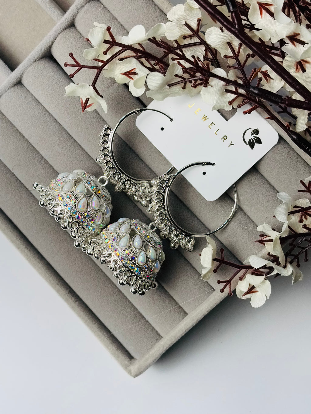 Divinera Noor Traditional Indian Jhumka Earrings