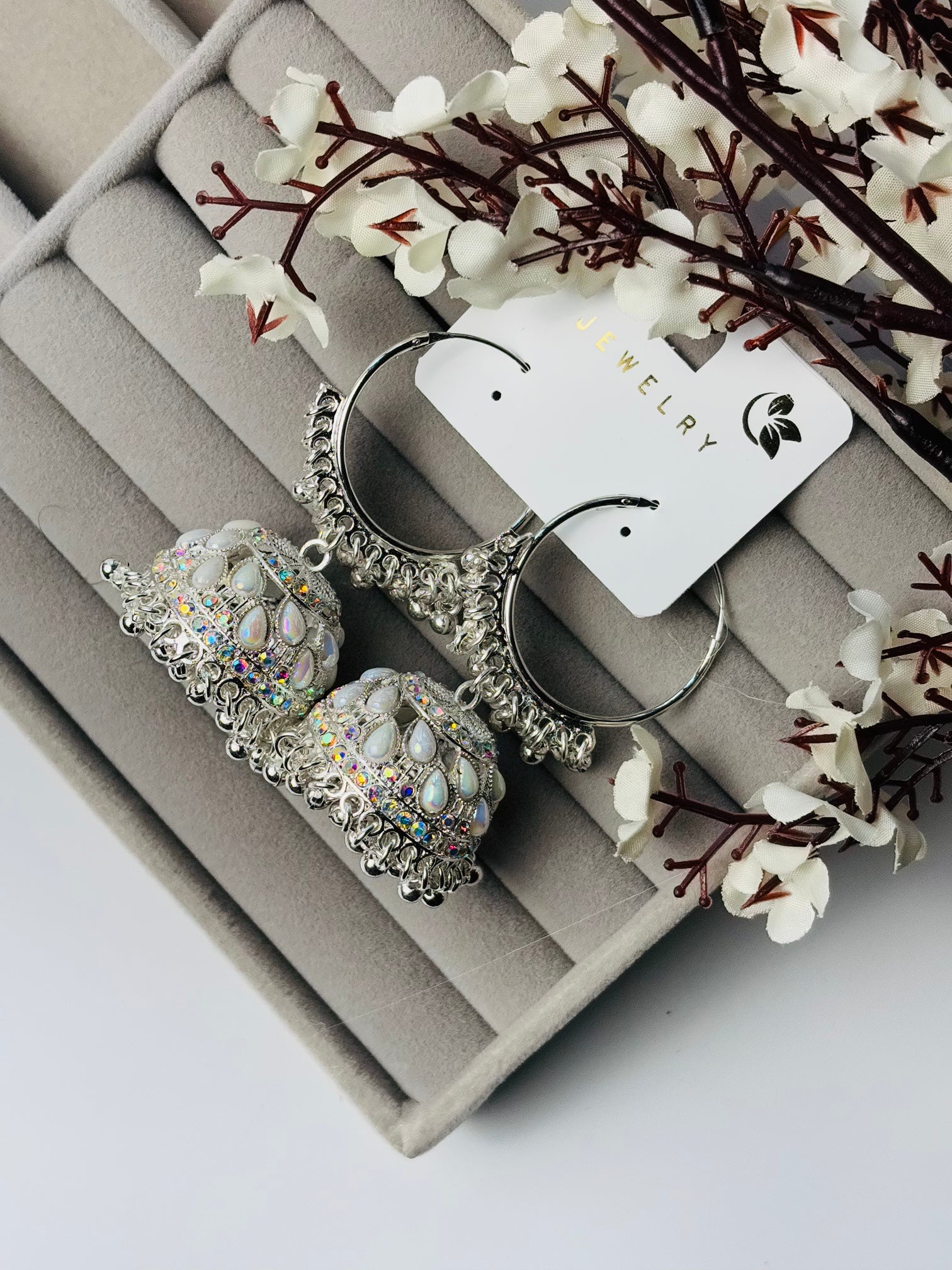 Divinera Noor Traditional Indian Jhumka Earrings