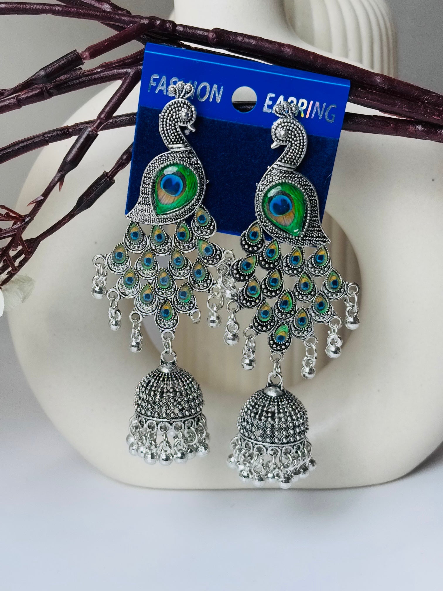 Divinera Meher Ethnic Jhumka Earrings